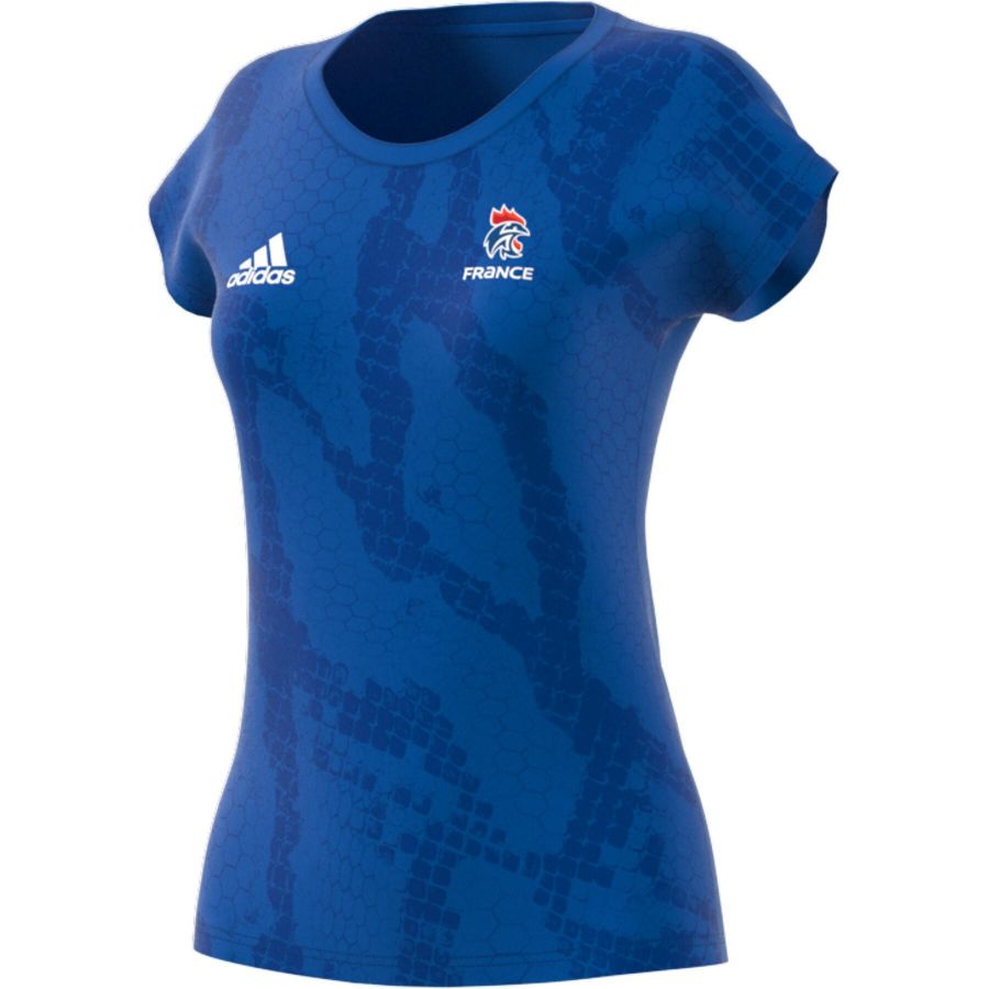 T-shirt adidas femme bleu EdF 19 FFHB