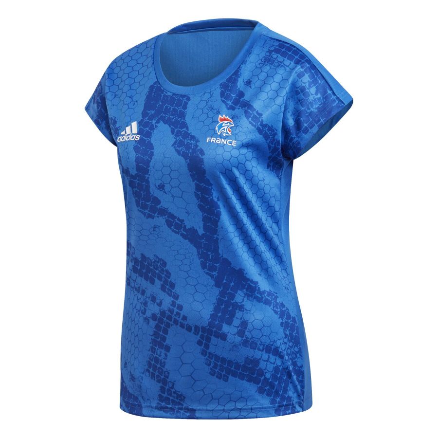 T-shirt adidas femme bleu EdF 19 FFHB