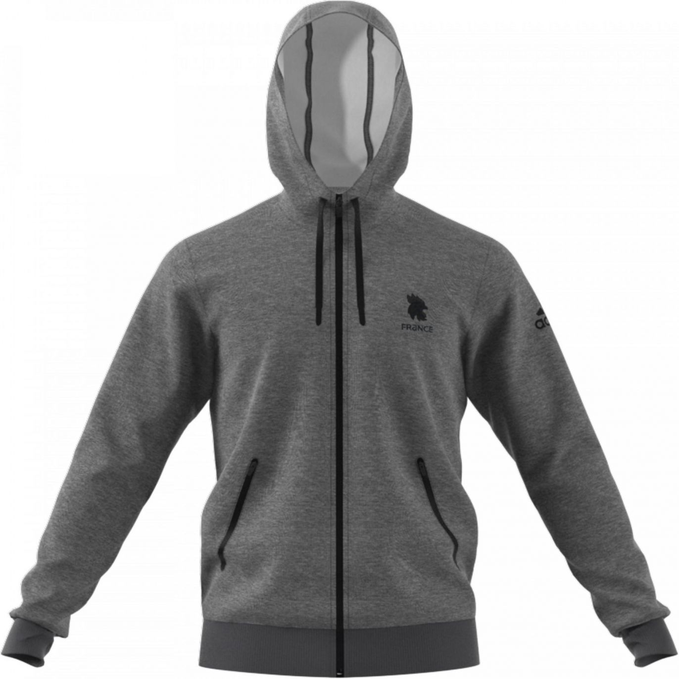 Veste capuche adidas gris EdF 21 22 FFHB