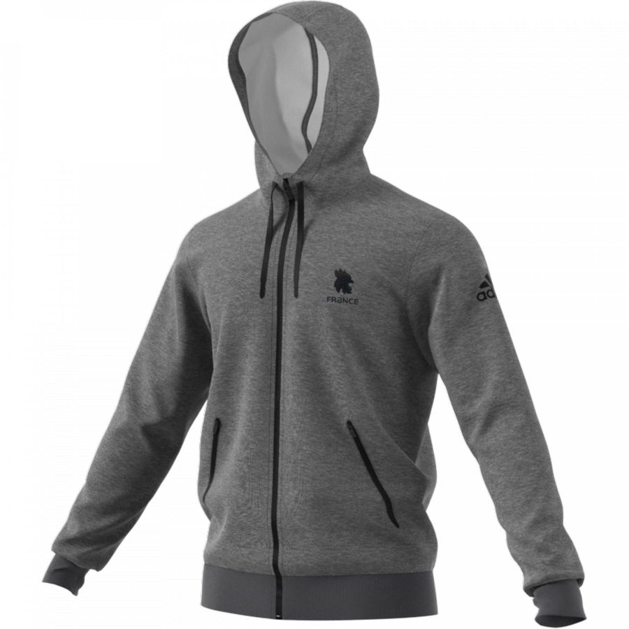 Veste capuche adidas gris EdF 21 22 FFHB