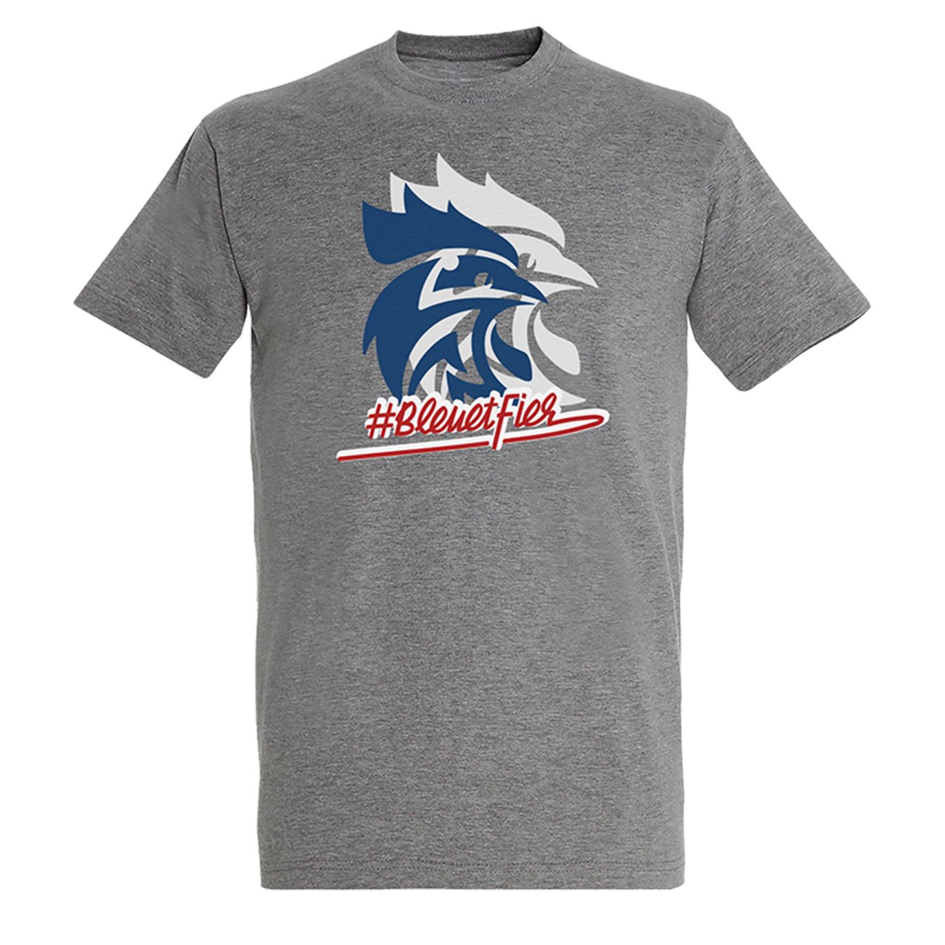 T-shirt Unisexe GRIS Bleu et Fier